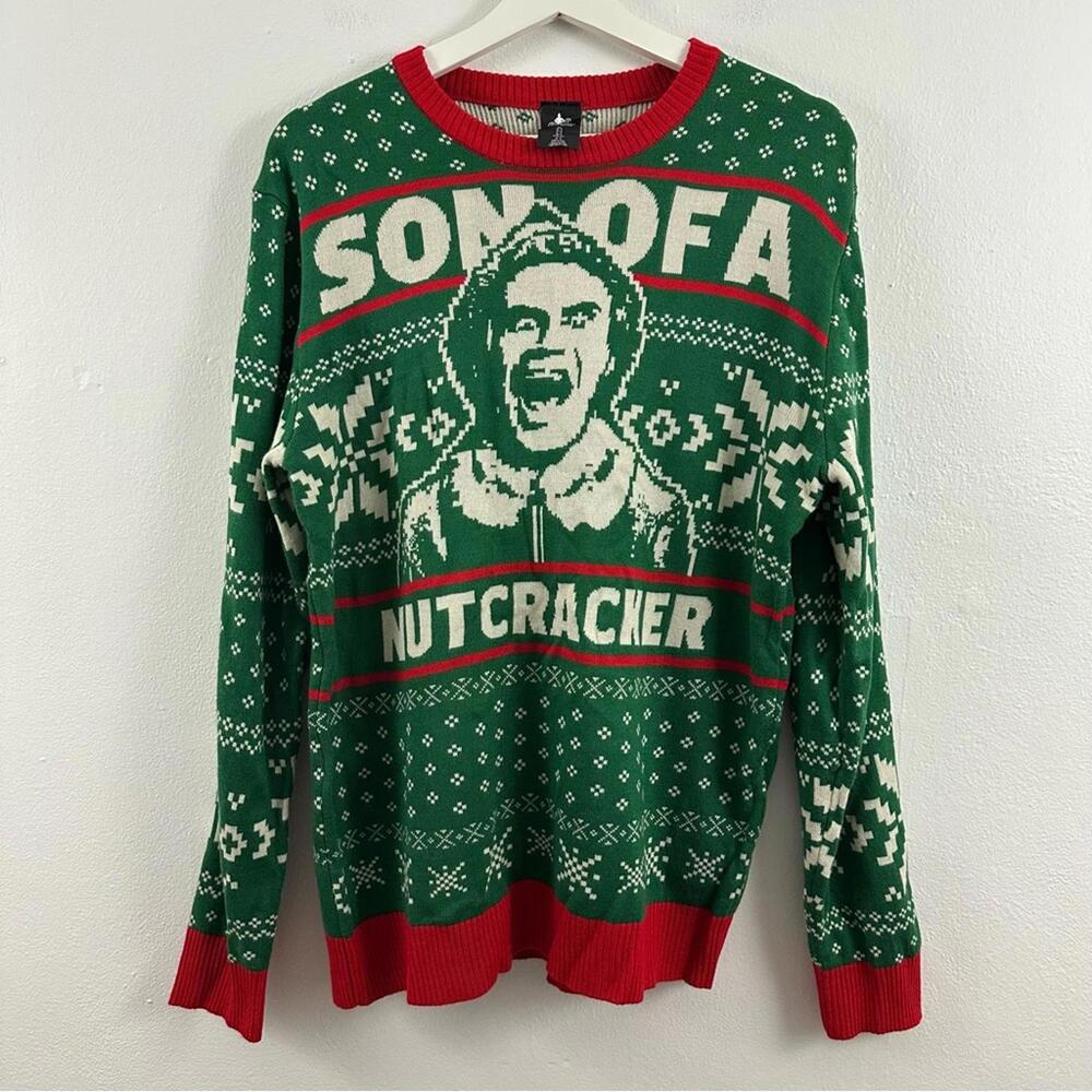 Elf Son of a Nutcracker Ugly Sweater Men's Size M